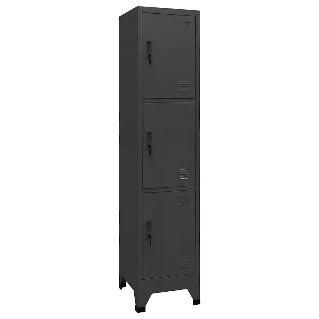 Locker Cabinet Anthracite 38x45x180 cm Steel